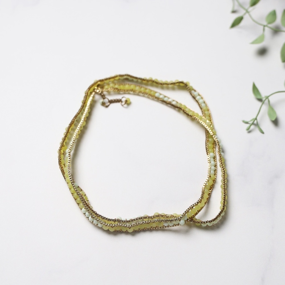 Nakamol Gold and Green Wrap Bracelet with Elegant Design